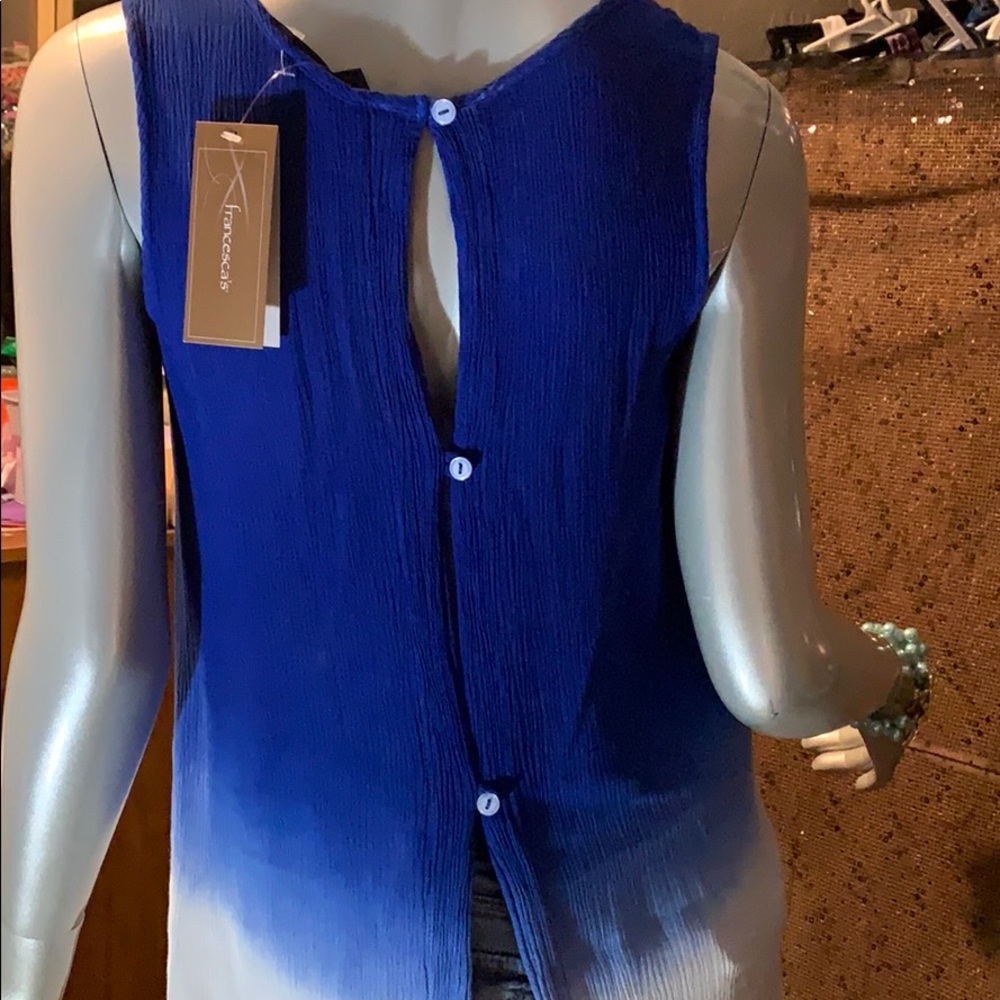 🎉Host Pick🎉 Blue River Top blue and white - Picture 6 of 8